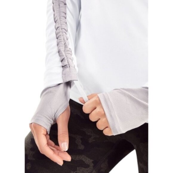 Fabletics white adjustable long sleeves top size L - Picture 3 of 12